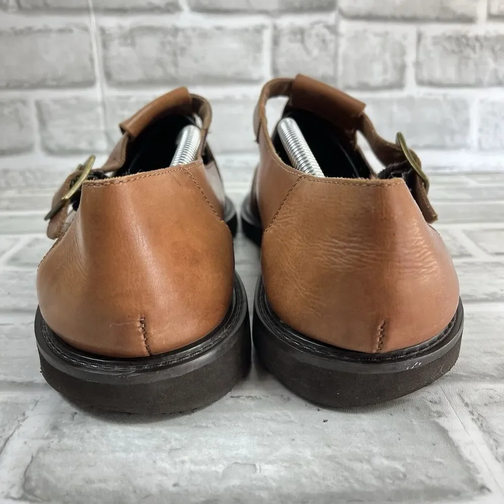 Giorgio Brutini Vintage Men's Size 12 D Brown Leather Fisherman Sandals Retro
